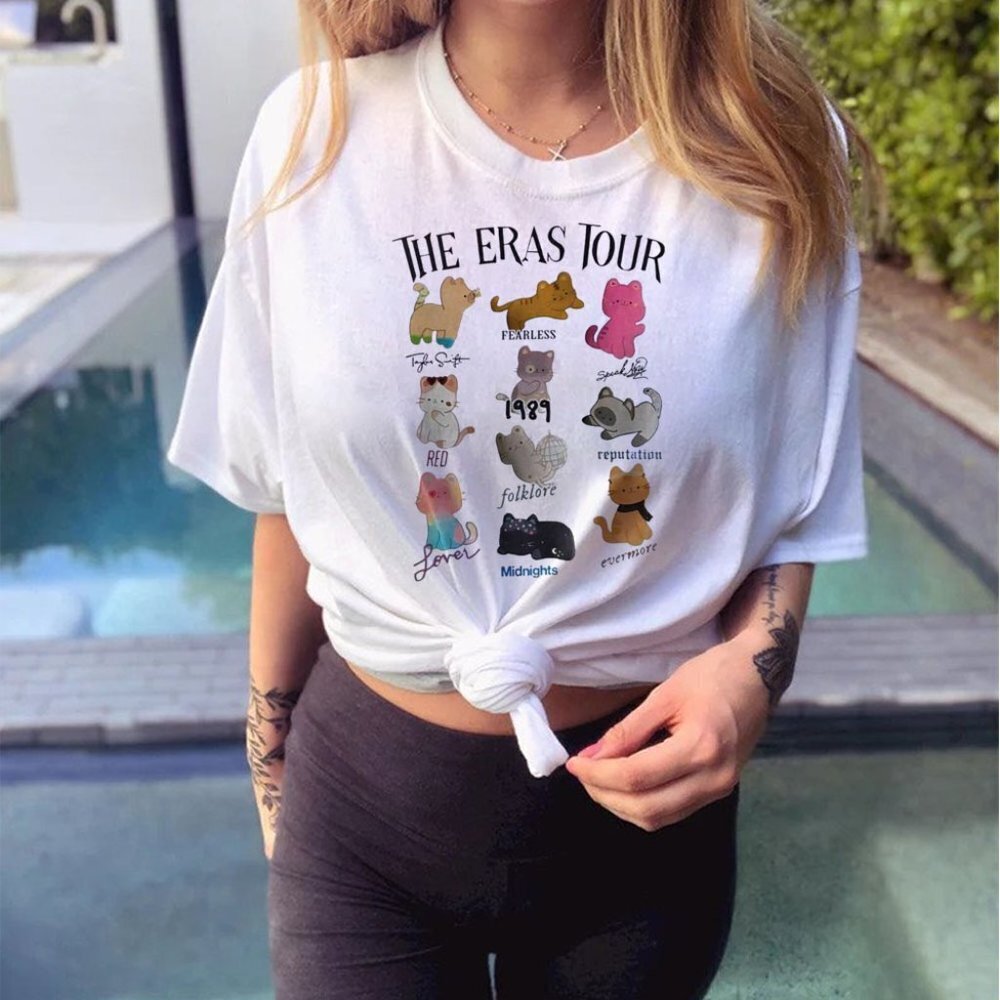 The Eras Tour Cat Version T Shirt Cats Shirt Cat Lovers Funny Tee